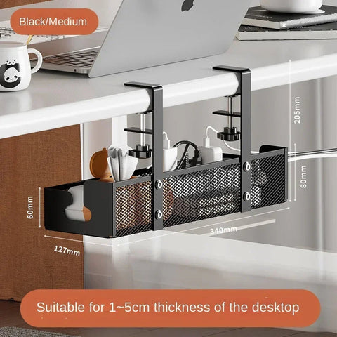 No-Drill Under-Desk Cable Organizer