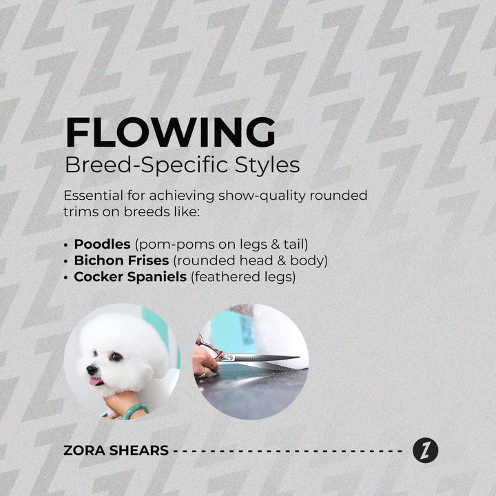 Zora A-800C Curved Pet Grooming Shear